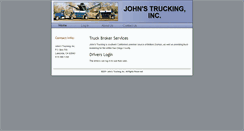 Desktop Screenshot of johnstrucking.com